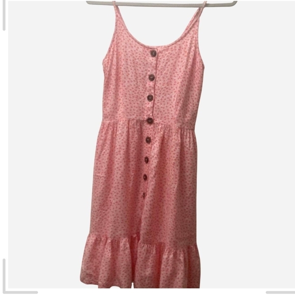 Pre-owned Japna Pink Floral Button-Down Dress - Picture 3 of 5